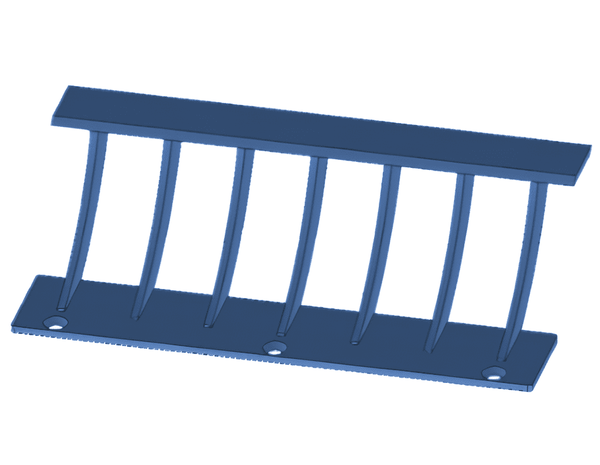 10 mm thick Screening basket with 7  ribs for Bruks ®