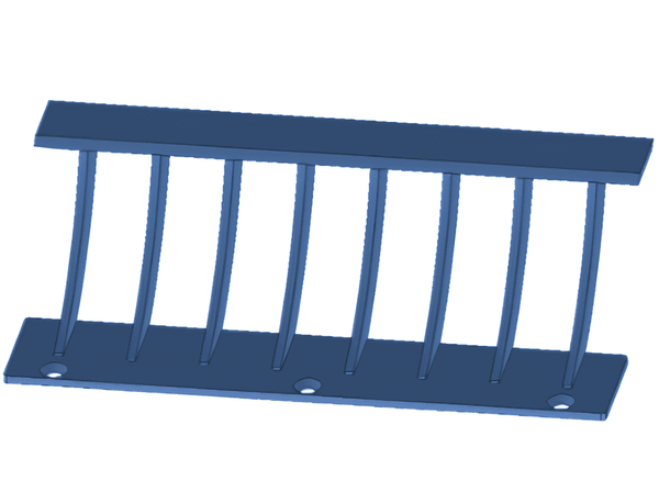 10 mm thick Screening basket with 8  ribs for Bruks ®