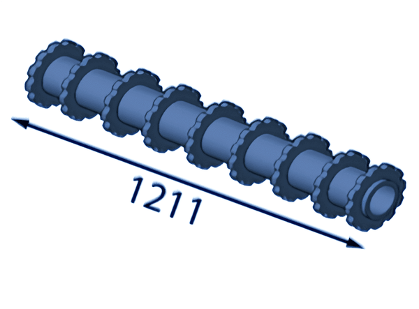 1211 mm Conveyor driven pipe with gears for Eschlböck ®