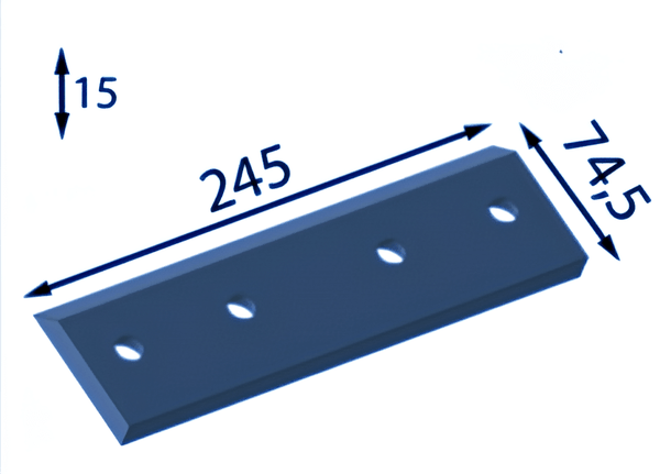 245x74,5x15 mm T5 Rotor guard plate for Eschlböck ®