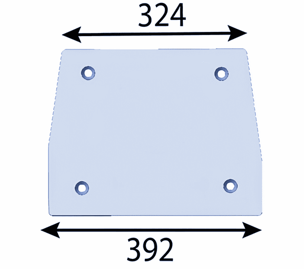 392x324x6 mm Blower transition plate for Bruks ®