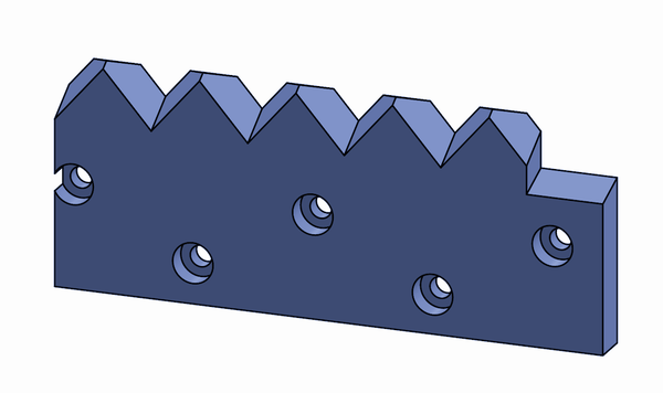 435x180x30 mm Counter knife for Vecoplan ® Right