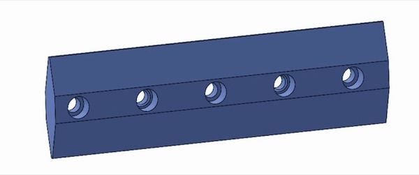 491x148x38 mm Clamping bar external for Vecoplan