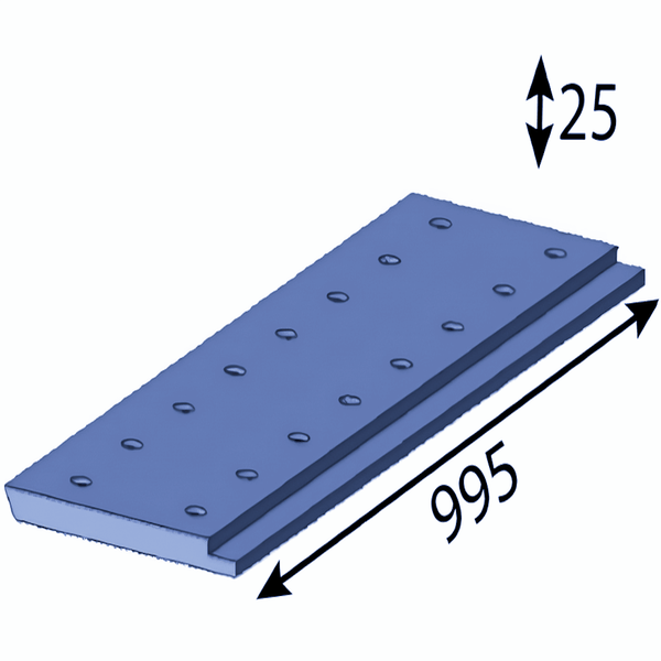 995x25 mm Base plate for changeable table plate for Heinola ®